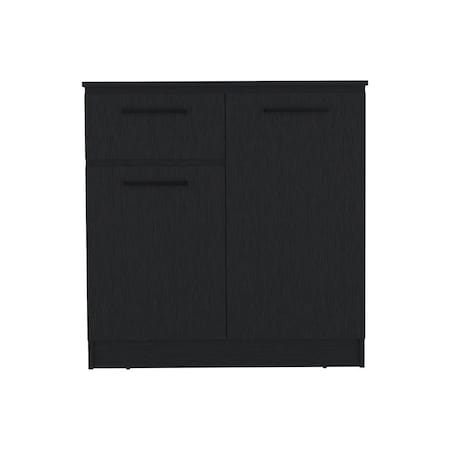 Tuhome Chicago Corner Bar Cabinet, Rack, Glass Door, Macadamia CLW9038